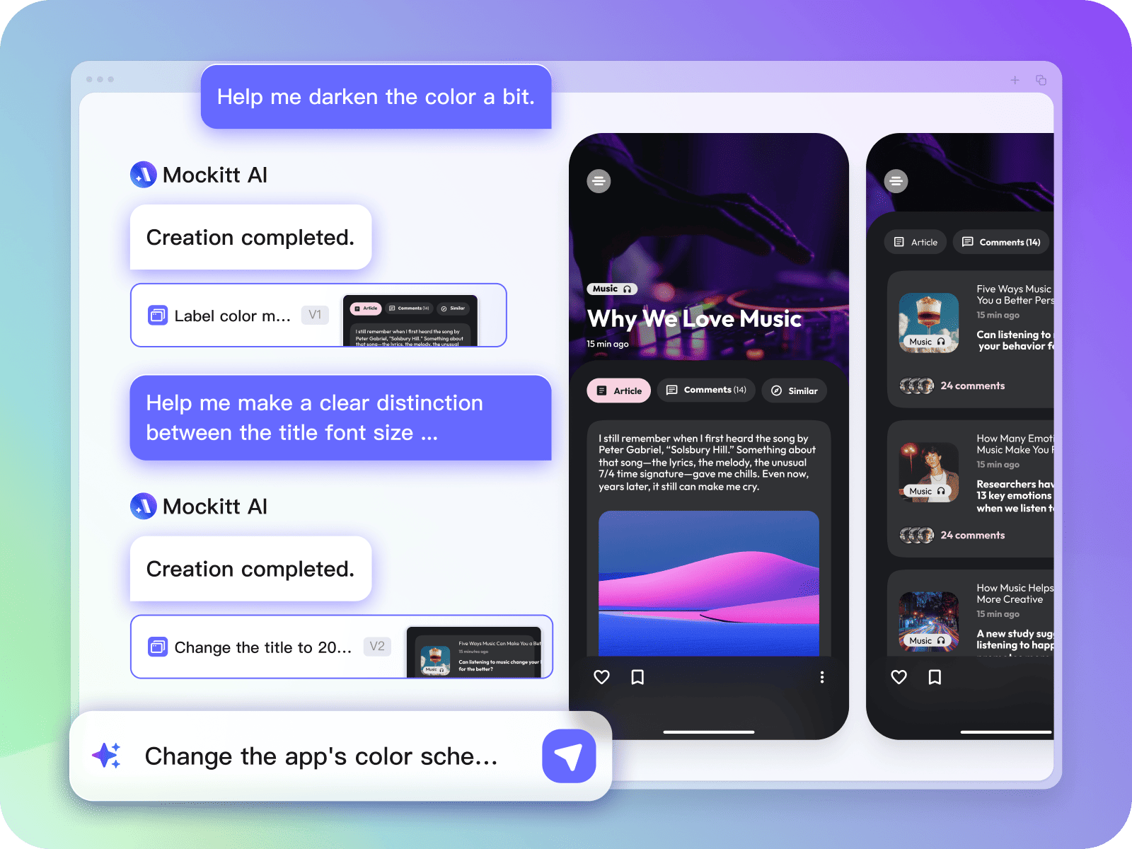 AI Conversation Iterative Modification